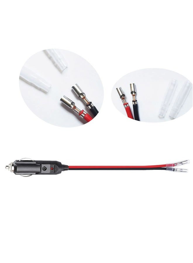 LIXINTIAN 14 AWG Male Plug Cigarette Lighter Adapter Cord,[2 Pack] 12V Male Cigarette Lighter Plug Extension Cable with LED Lightwith LED Light and 15A Fuse- 30cm/1ft - Image 3