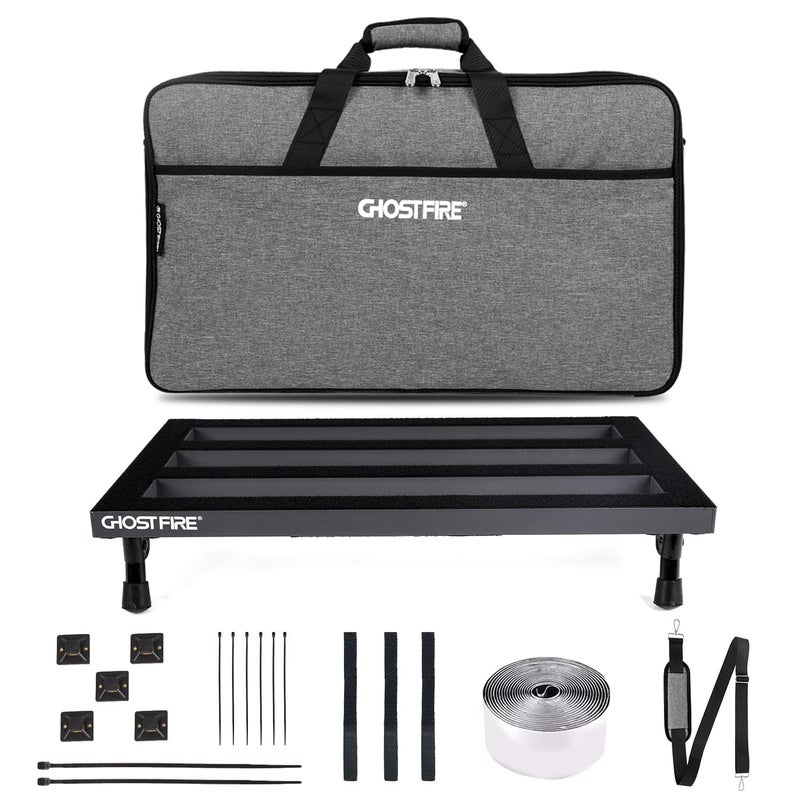 GHOSTFIRE Ghost Fire Guitar Pedal Board Aluminum Alloy 2.2lb Super light Effect Pedalboard 22''x12'' with Carry Bag,SPL-05 - Image 1