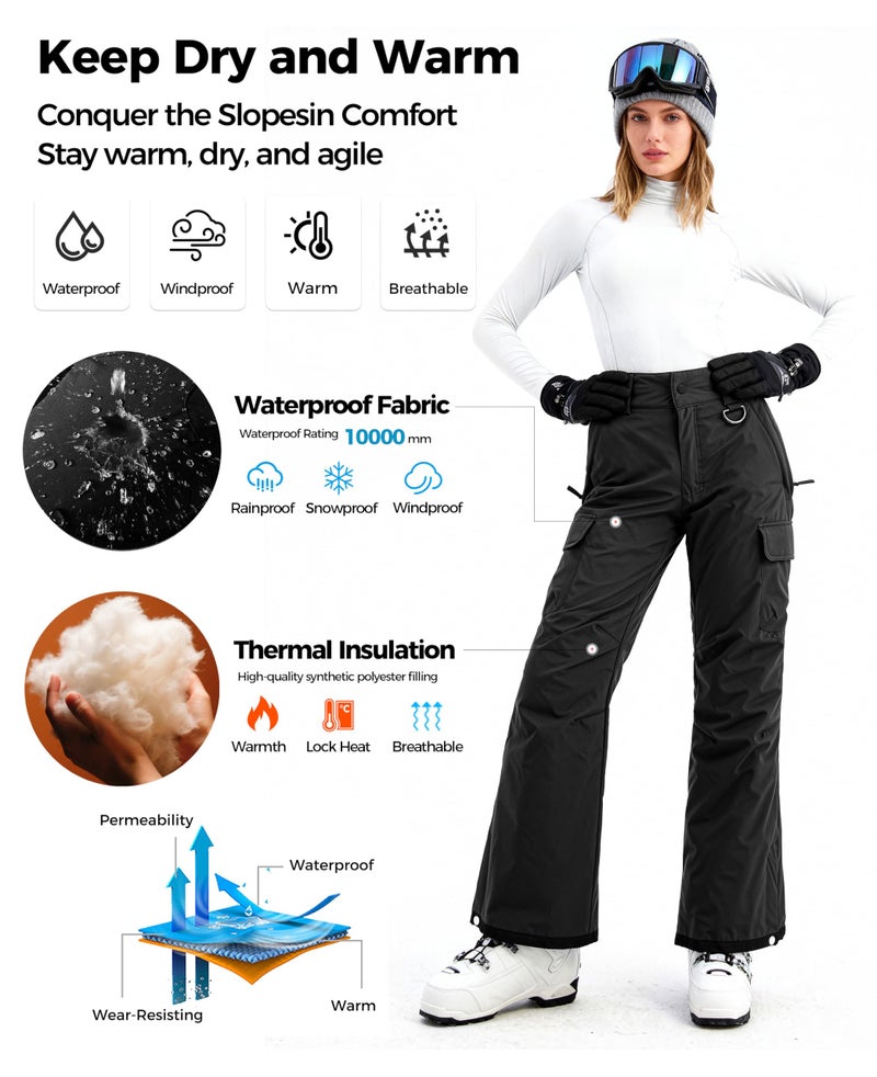 GSOU SNOW Womens Ski Pants Mens Snowboard Pants Waterproof Snow Pants for Winter Outdoor Sport Warm - Image 4