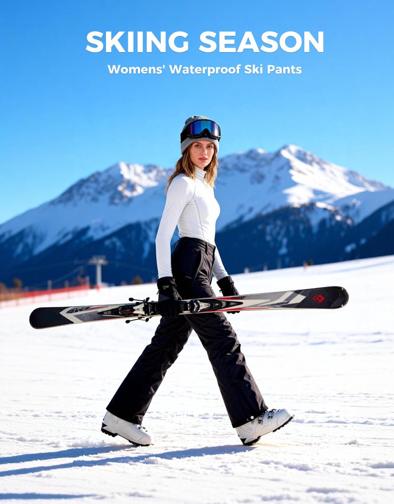 GSOU SNOW Womens Ski Pants Mens Snowboard Pants Waterproof Snow Pants for Winter Outdoor Sport Warm - Image 3