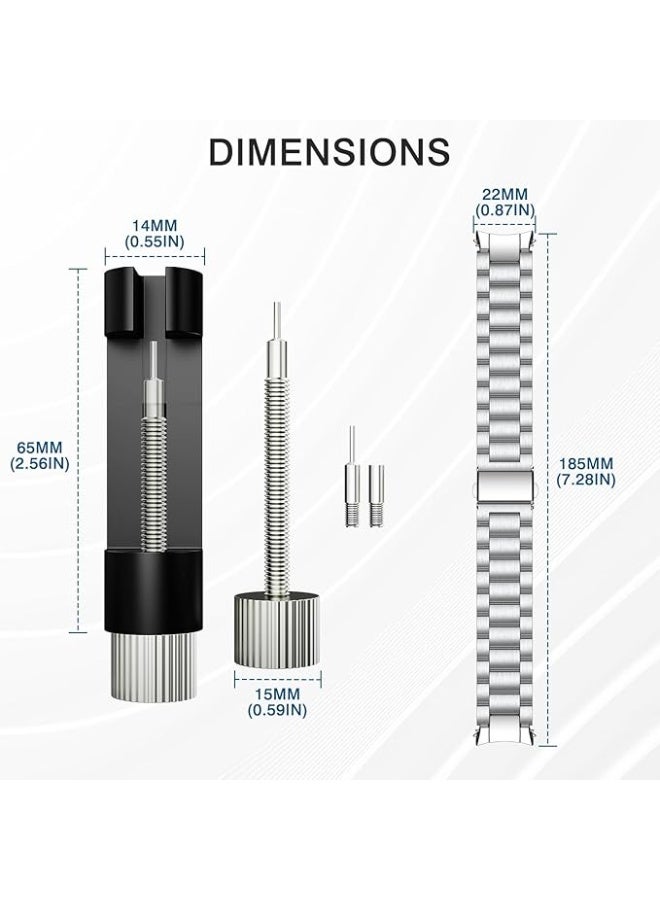 Compatible with Samsung Galaxy Watch 6 7 5 4 Metal Strap 44mm 40mm Stainless Steel Watchband for Galaxy Watch 6 Classic Straps 47mm 43mm/Watch 5 Pro 45mm/4 Classic 46mm 42mm - Image 1