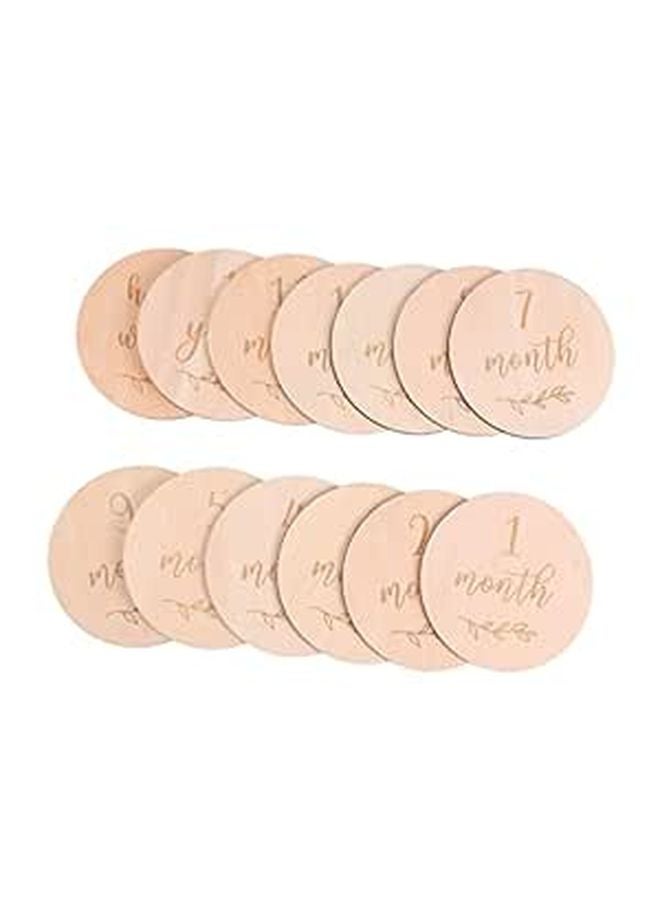 13pcs Baby Milestone Cards for Monthly Photoshoot Newborn Growth Recording Props - Image 1