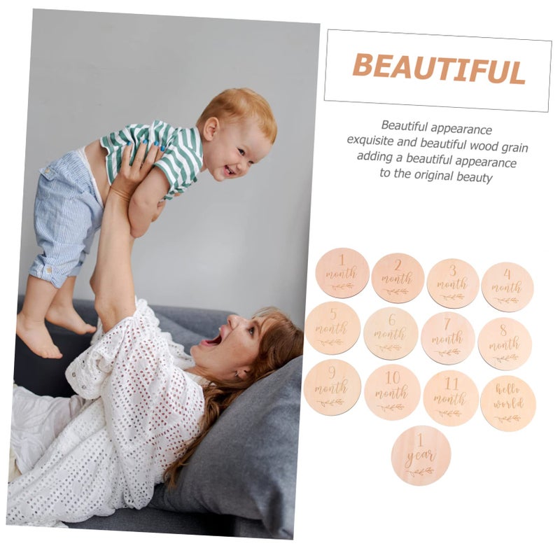 13pcs Baby Milestone Cards for Monthly Photoshoot Newborn Growth Recording Props - Image 5