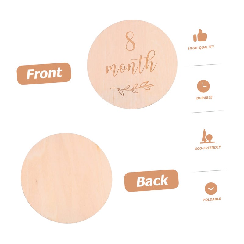 13pcs Baby Milestone Cards for Monthly Photoshoot Newborn Growth Recording Props - Image 3