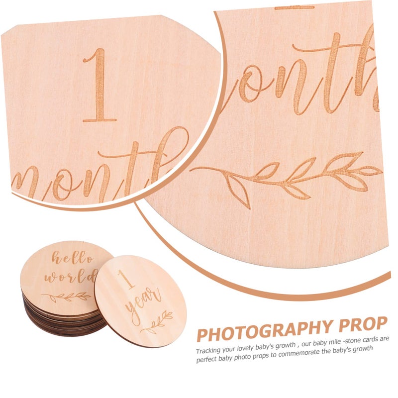 13pcs Baby Milestone Cards for Monthly Photoshoot Newborn Growth Recording Props - Image 4