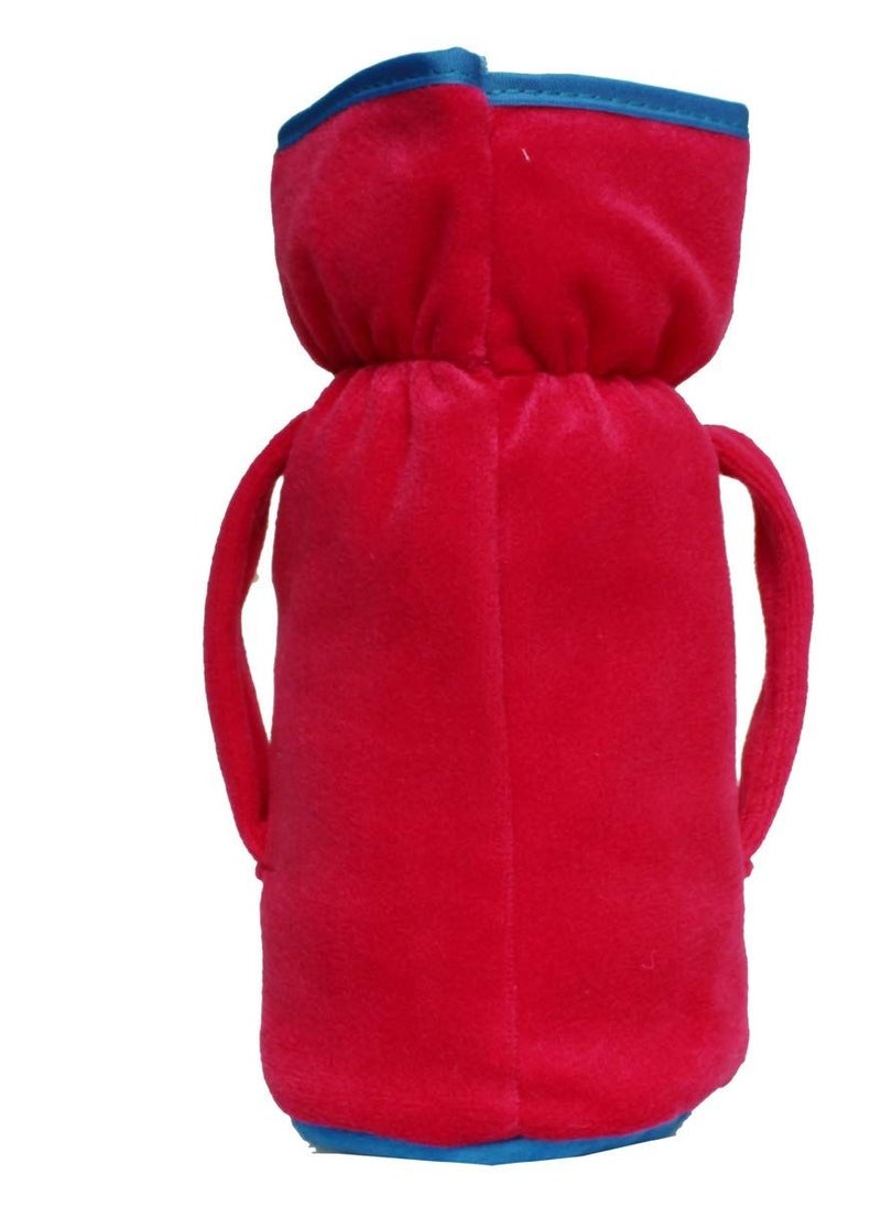 Baby Feeder Bottle Covers 2 Pcs Blue and Red Soft Stretchable Pouch Combo Comfortable Hand Grip Easy to Maintain Great Gift Option