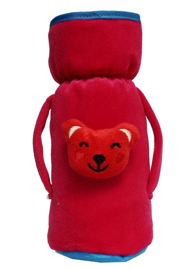 Baby Feeder Bottle Covers 2 Pcs Blue and Red Soft Stretchable Pouch Combo Comfortable Hand Grip Easy to Maintain Great Gift Option