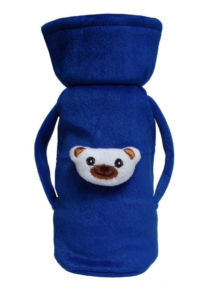 Baby Feeder Bottle Covers 2 Pcs Blue and Red Soft Stretchable Pouch Combo Comfortable Hand Grip Easy to Maintain Great Gift Option
