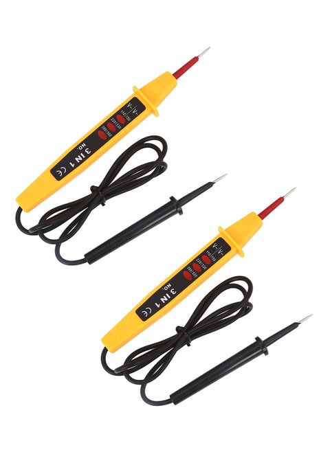 3-in-1 Voltage Tester - 2 Piece - AC/DC Tester Pen Electrical Tester Kit Circuit Current Continuity Voltage Detector Electrician's Toolkit DIY Home Outlet Wire Checker Wire Tracing
