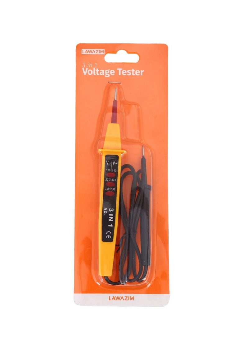 LAWAZIM - 3-in-1 Voltage Tester - 2 Piece - AC/DC Tester Pen Electrical Tester Kit Circuit Current Continuity Voltage Detector Electrician's Toolkit DIY Home Outlet Wire Checker Wire Tracing - Image 1