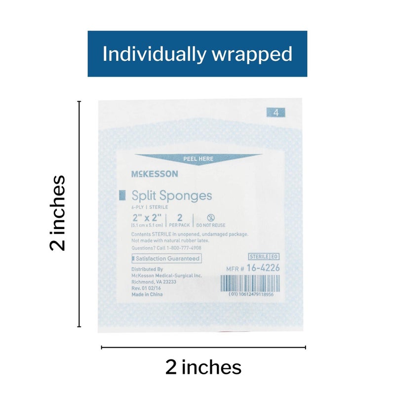 McKesson شاش مكيسون بلس للأداء مقسم 6 طبقات معقم 2"X2" - علبة من 35 - الطراز 22352000 - Image 5
