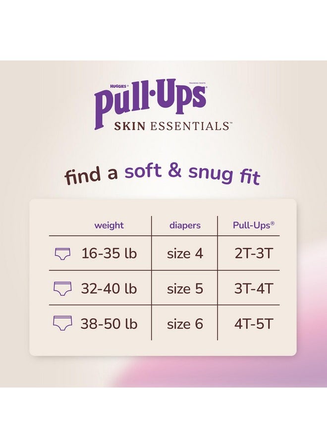 Pull-Ups Pull-Ups Girls' Skin Essentials Potty Training Pants, Training Underwear, 3T-4T (32-40 lbs), 68 Ct  - Image 4