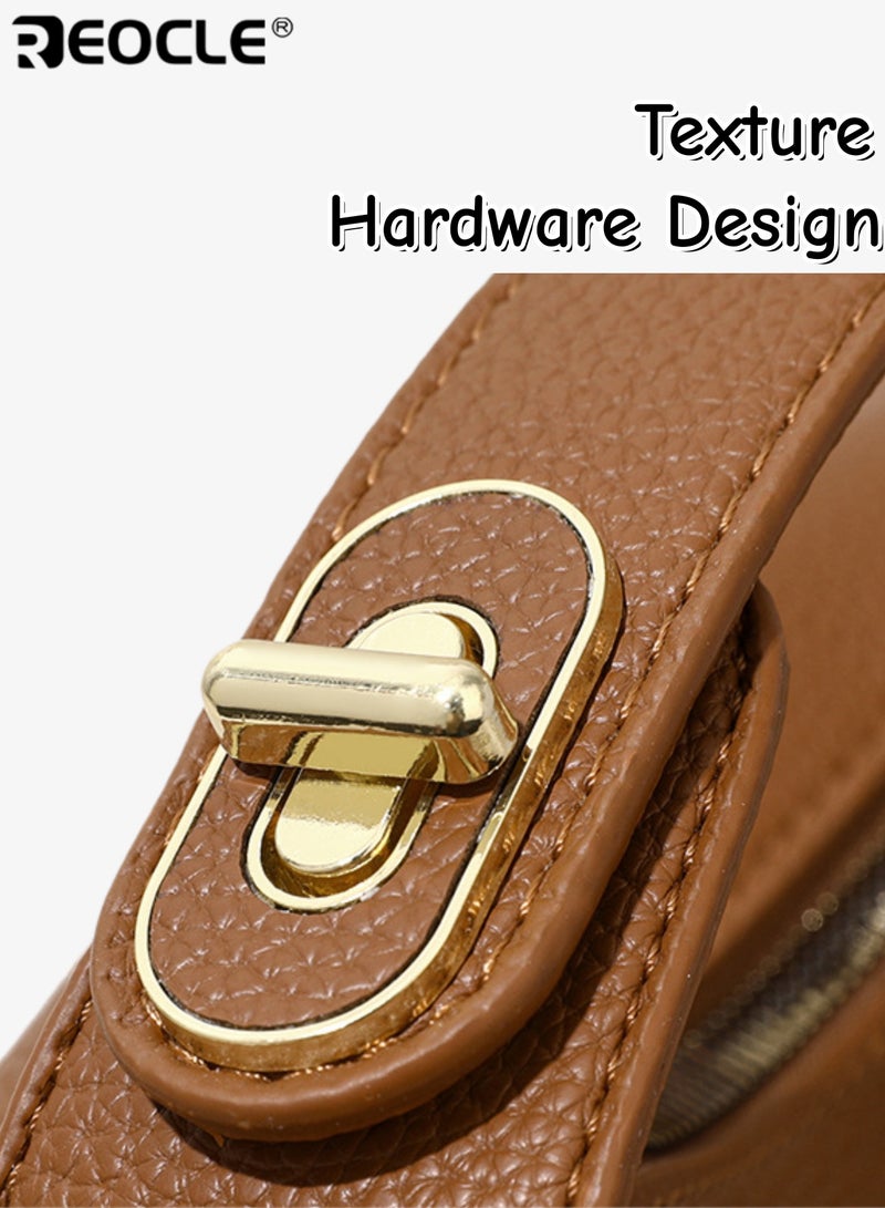 ريوكل حقيبة نسائية بعجلة كروس بودي مصنوعة من الجلد المُنقَّر بتصميم كلاسيكي مع مقبض علوي وحزام كتف قابل للتعديل تتناسب بسلاسة مع الاحتياجات اليومية ومتطلبات العمل - Image 3