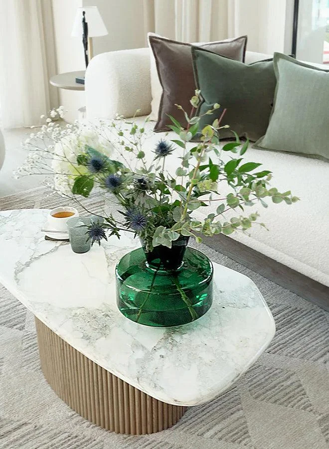 KNOT HOME Verdell Storms Contemporary Green Haven Vase Knot Home Designer Accessory for Bedroom Living Dining Room Office Area Décor