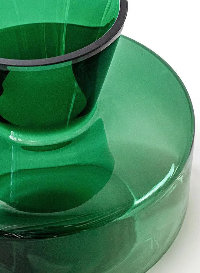 KNOT HOME Verdell Storms Contemporary Green Haven Vase Knot Home Designer Accessory for Bedroom Living Dining Room Office Area Décor