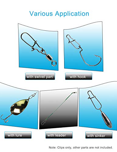 Facikono Fishing Duo Lock Snaps Swivel for Saltwater Freshwater, Fast Change Snaps Light Tackle Lures Connector - Image 5