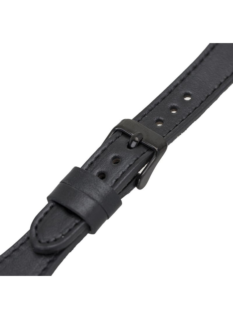 BOULETTA - Apple Watch Compatible Leather Band 42-44-45MM Slim Rst1 Black - Image 1