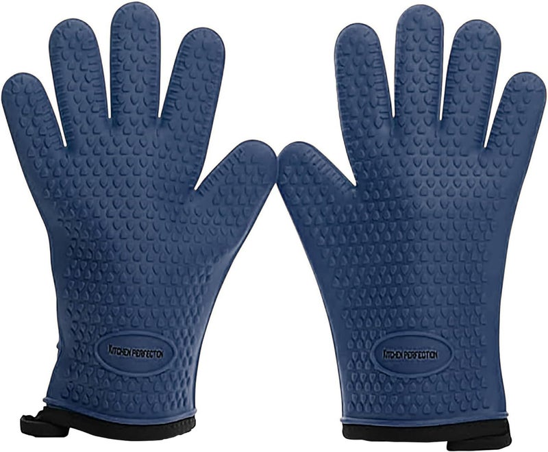 Kitchen perfection Silicone Smoker Oven Gloves -Extreme Heat Resistant BBQ Gloves -Handle Hot Food Right on Your Smoker Grill Fryer Pit|Waterproof Oven Mitts Grill Gloves |Superior Value Set+3 Bonuses - Image 1