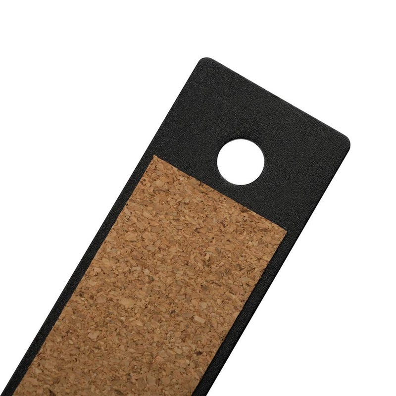 JAM PAPER Strong Aluminum Ruler - 12 Inch - Metal Ruler with Non-Skid Cork Backing - Black Metallic - Sold Individually - Image 4