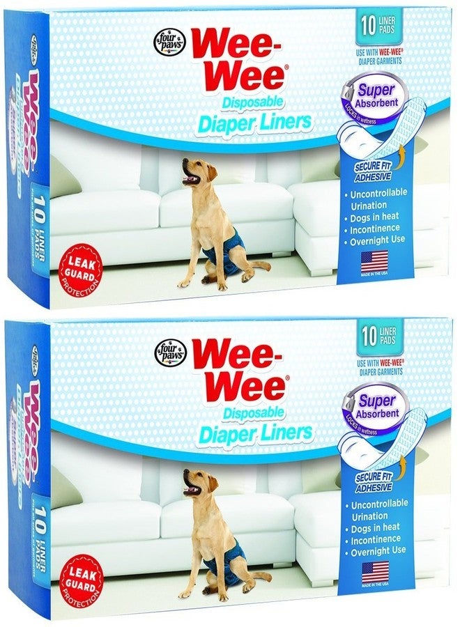 Four Paws Wee-Wee Products Disposable Dog Diaper Super Absorbent Liners, 10 Per Pack, 2.75 inch x 8.25 inch x 4.5 inch