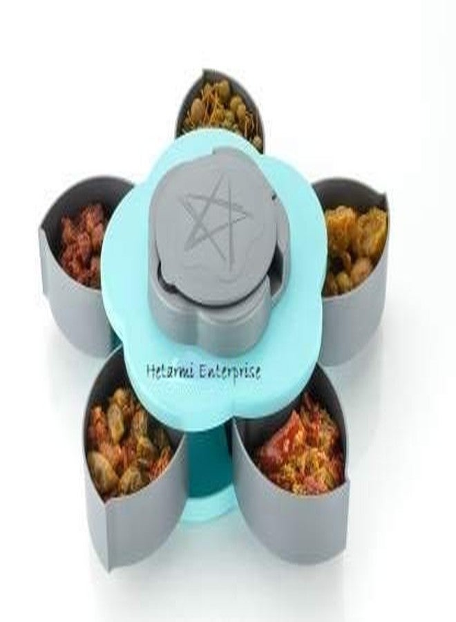 HETARMI ENTERPRISE علبة مخلل دوارة متعددة الأغراض من هيترمي / صينية مخلل / صينية صلصة / حامل توابل / صينية ماسالا / علبة برطمانات (متعددة الألوان) - Image 3
