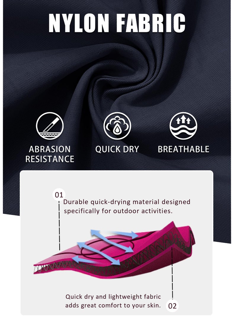 TACVASEN Men's Long Sleeve Tactical Shirt for Construction Button Up Lightweight Work Tops for Safari Military Hiking Navy, M - Image 5