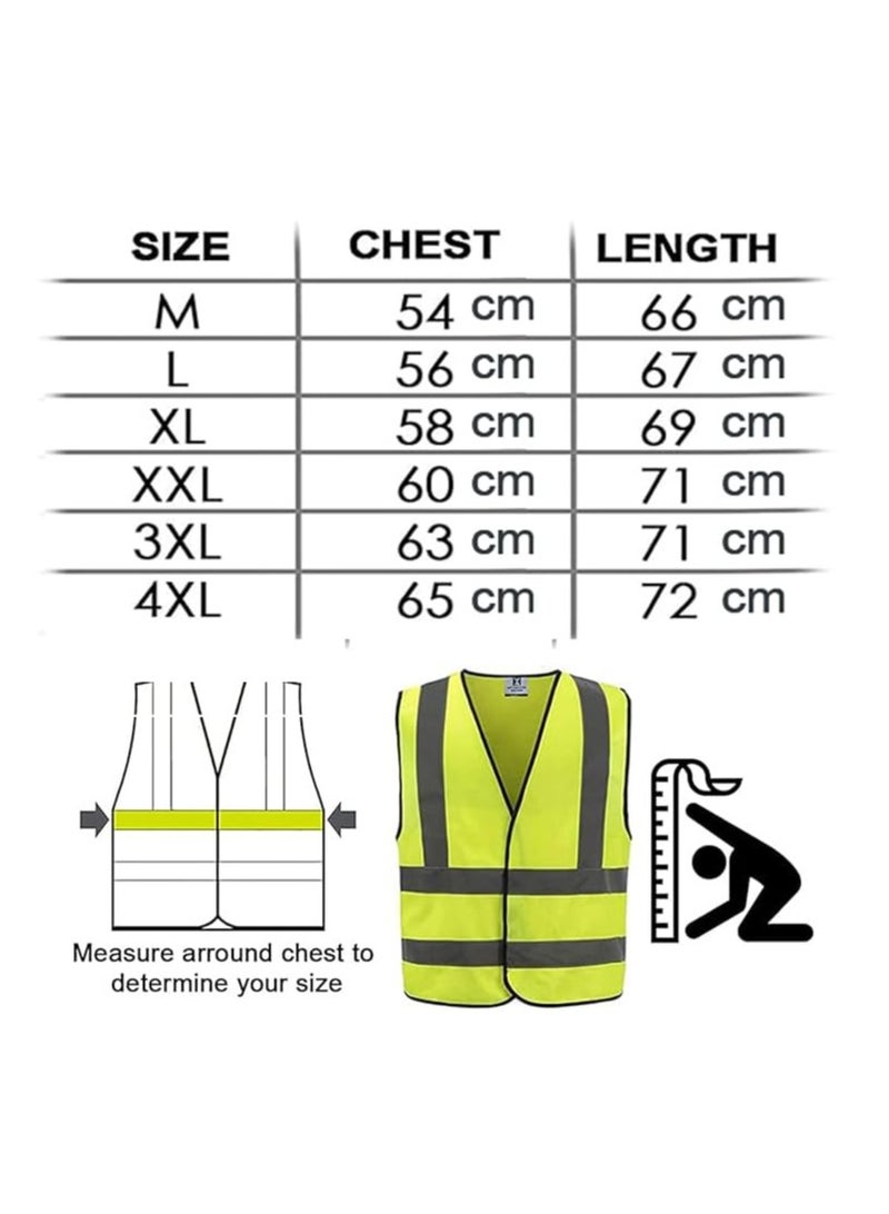 VINSTAR Reflective Safety Vest, High Visibility Breathable Day Night Warning Safety Jacket with Zipper and 360° Protection! (M) 2PK - Image 4