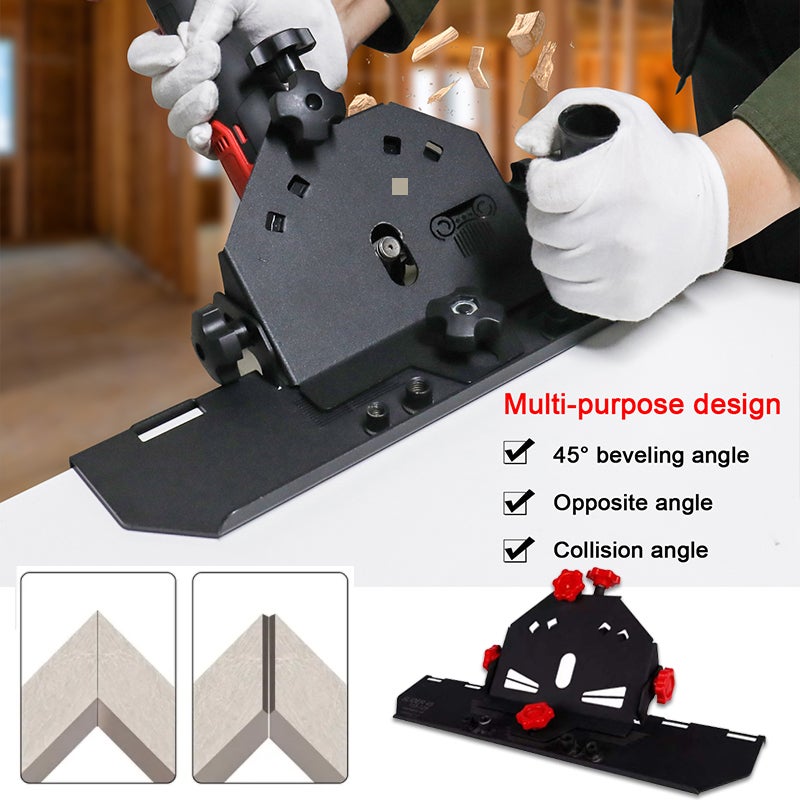 Aluminum Alloy 125 Type Angle Grinder Chamfer Bracket Screw Installation Multifunctional 45° Chamferer Utility Tool Red knob - Image 5