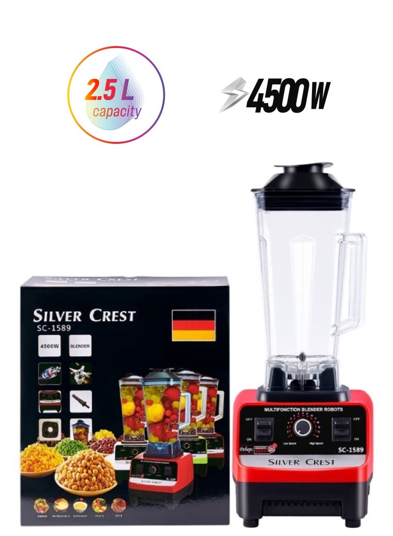 2.5L 4500 واط BPA الحرة الثقيلة خلاط خلاط عصارة كهربائية عالية السرعة منتج أغذية عصائر الجليد كسارة بلندر - Image 1