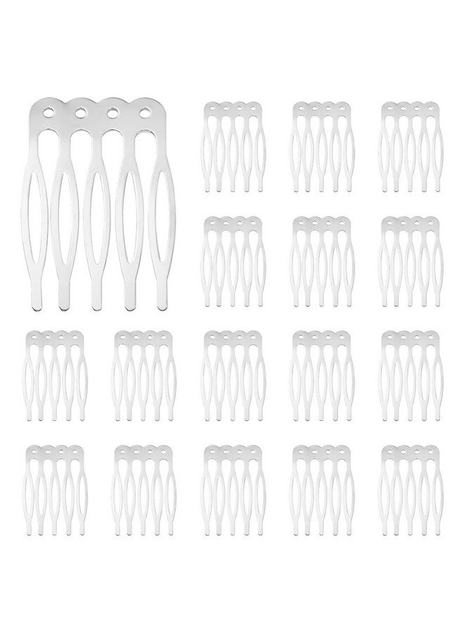 minkissy Small Hair Combs 50Pcs Teeth Hair Combs Side Comb Hair Accessories For Fine Hair Combs For Women Hair Styling Diy Tool French Hair Side Combs Wedding Bridal Veil Comb - Image 1