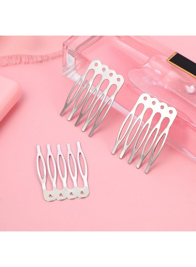 minkissy Small Hair Combs 50Pcs Teeth Hair Combs Side Comb Hair Accessories For Fine Hair Combs For Women Hair Styling Diy Tool French Hair Side Combs Wedding Bridal Veil Comb - Image 3