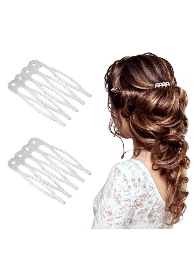 minkissy Small Hair Combs 50Pcs Teeth Hair Combs Side Comb Hair Accessories For Fine Hair Combs For Women Hair Styling Diy Tool French Hair Side Combs Wedding Bridal Veil Comb - Image 4