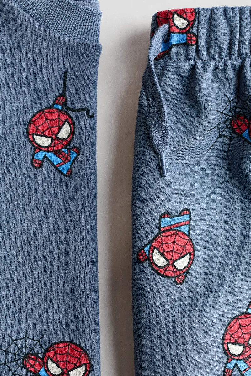 H&M 2-piece printed sweatshirt set
