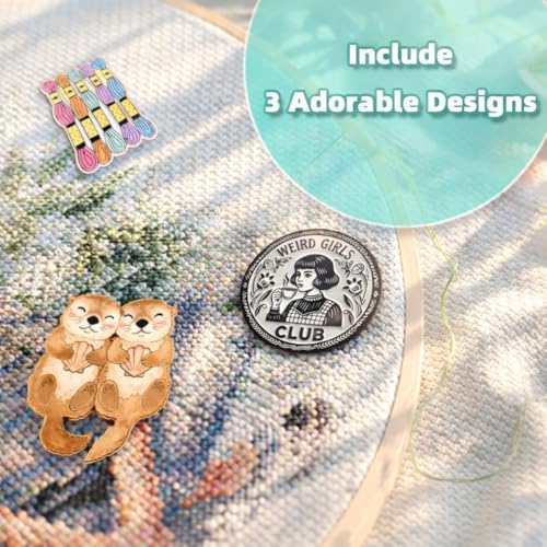 Amesuspes Needle Minder for Keeping Sewing & Embroidery Needles – Magnetic Needlepoint Holder, Cross Stitch Supplies – Secure & Decorative Needle Minders for Stitching & Crafting (Embroidery Threads) - Image 5