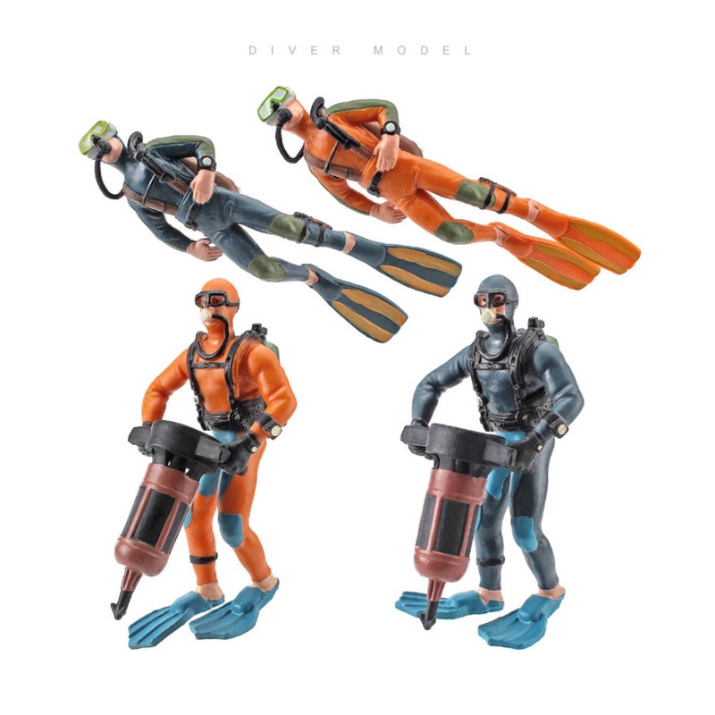 Simulated mini-diver underwater exploration survey diver scene - Image 4
