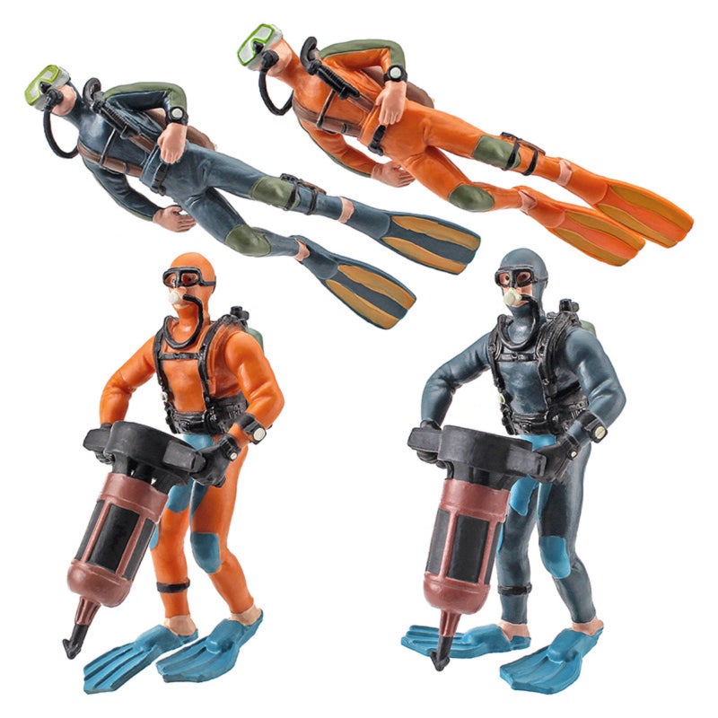 Simulated mini-diver underwater exploration survey diver scene - Image 5