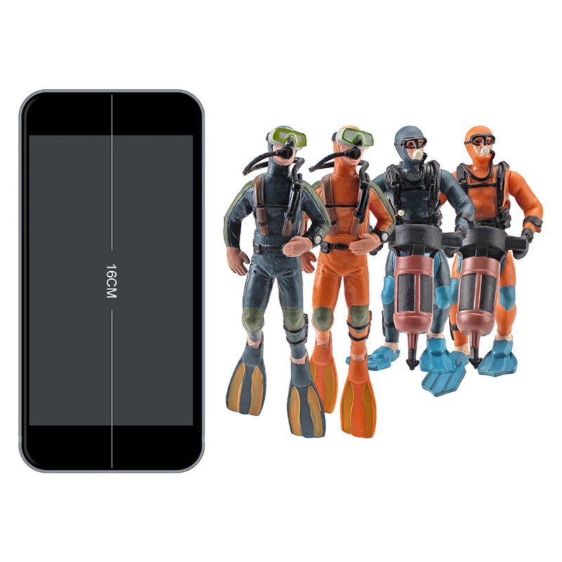 Simulated mini-diver underwater exploration survey diver scene - Image 3