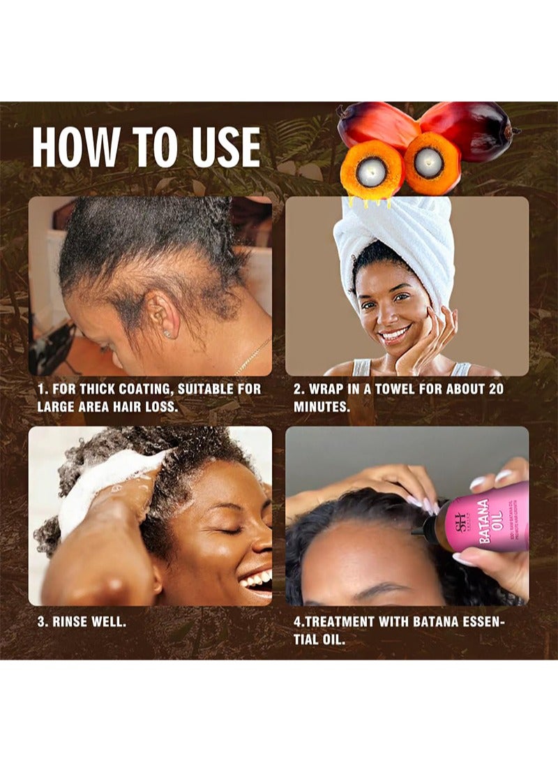 Sevich Batana Oil Butter，Hair Butter with 100% Pure Raw Batana Oil，Repair Damaged Hair, Nourishes Thin Hair Scalp Skin and Loss Hair Growth Fit（60g） - Image 5