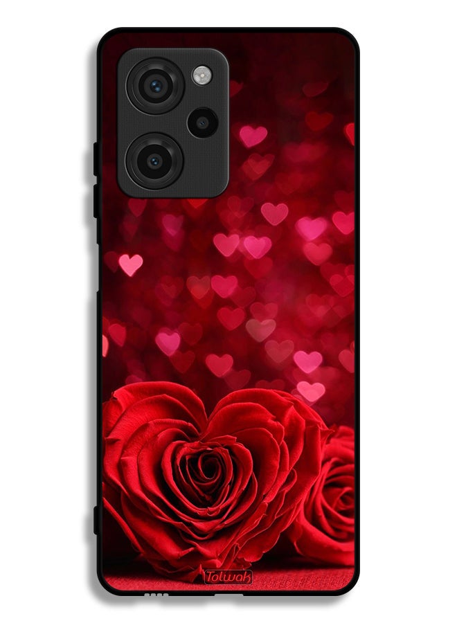 Tolwak غطاء حماية لهاتف Xiaomi Poco X5 Pro مزين بقلوب وزهور وفن تجريدي - Image 2