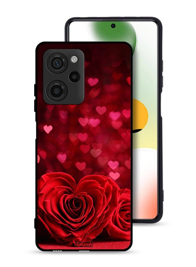 Tolwak غطاء حماية لهاتف Xiaomi Poco X5 Pro مزين بقلوب وزهور وفن تجريدي - Image 1