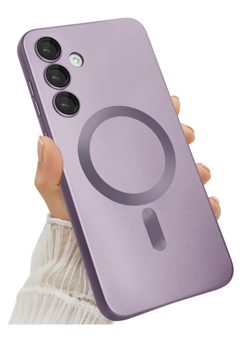 BORTONY Samsung Galaxy S24 Plus 5G Magnetic Case Cover Luxury Metallic Paint Silicone Phone Case Full Camera Lens Protector Shockproof Cover for Samsung Galaxy S24 Plus 5G - Image 1