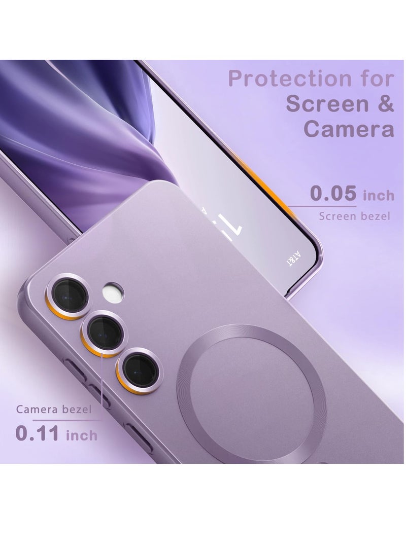 BORTONY Samsung Galaxy S24 Plus 5G Magnetic Case Cover Luxury Metallic Paint Silicone Phone Case Full Camera Lens Protector Shockproof Cover for Samsung Galaxy S24 Plus 5G - Image 2