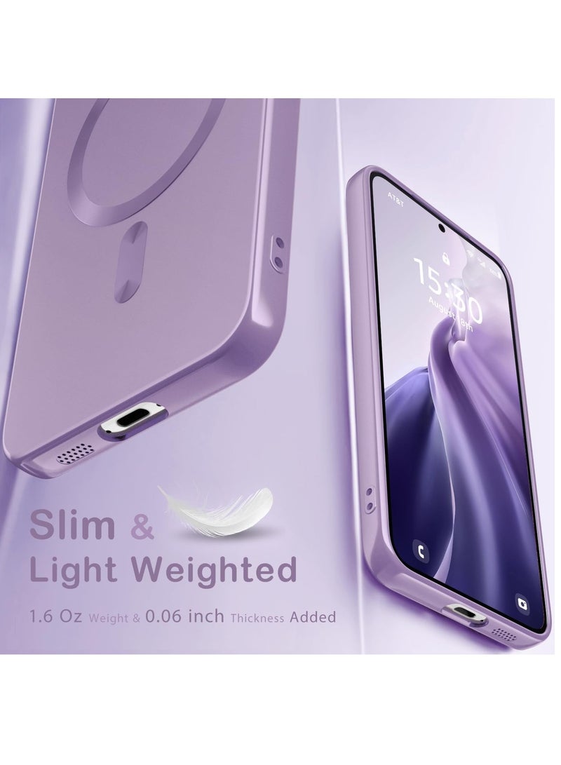 BORTONY Samsung Galaxy S24 Plus 5G Magnetic Case Cover Luxury Metallic Paint Silicone Phone Case Full Camera Lens Protector Shockproof Cover for Samsung Galaxy S24 Plus 5G - Image 3