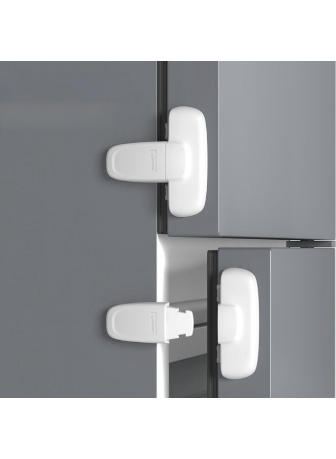 NOVOLAN Child Safety Fridge Locks, Safety Refrigerator Door Locks for Baby Proofing, 2-Pack, No Drill Adhesive Installation, Prevent Cats and Kids from Opening, Sleek Design for Modern Kitchens - Image 1