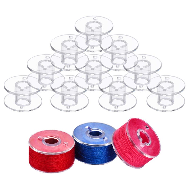 Eoehro 50 Pcs bobbins for Sewing Machine- Eoehro, Sa156 Bobbins, Bobbins Class 15, Sewing Accessories, Plastic Bobbin with Case(2 Box) - Image 2
