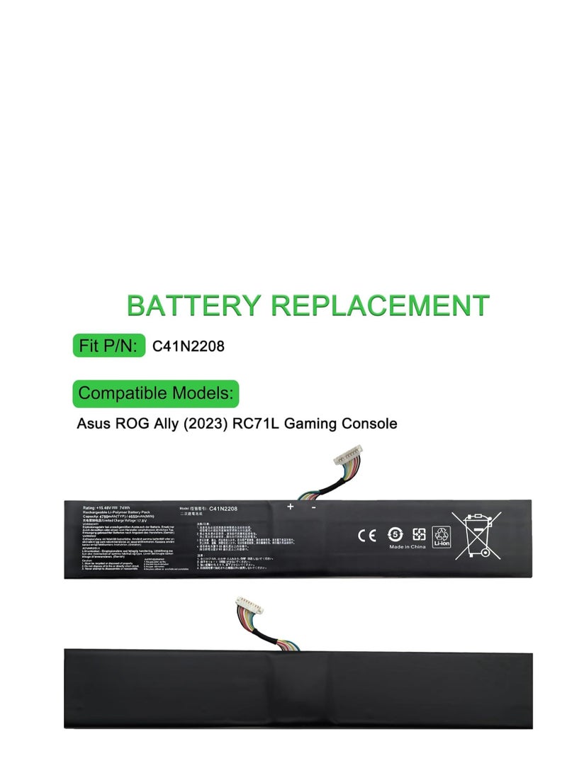 Terabyte C41N2208 Gaming Console Battery Compatible for for Asus ROG Ally (2023) RC71L - Image 3