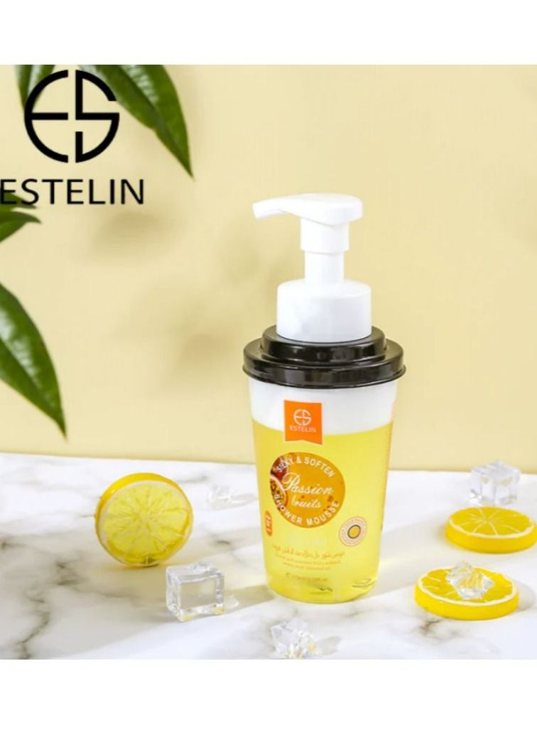 Estelin Silky & Soften Passion Fruits Shower Mousse 370 ML - Image 1