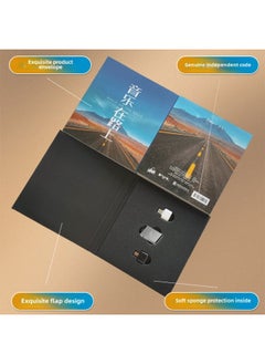 Generic Car Music Usb Flash Disk 2024 Lossless High Sound Quality Car Classic Popular Popular Usb Song Usb Flash Disk-Color:3hpu Plate Gift Box + Adapter + Genuine Music-Capacity:32gb + Classic + Dj And Other 2,000 Songs 100 Mv  - Image 1