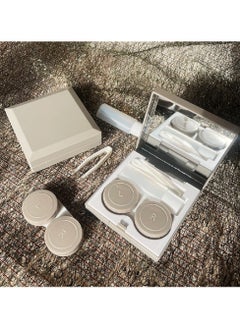 Generic New contact lens companion case，Simple cool color system，Contact lens case，Monochrome care storage box  - Image 1
