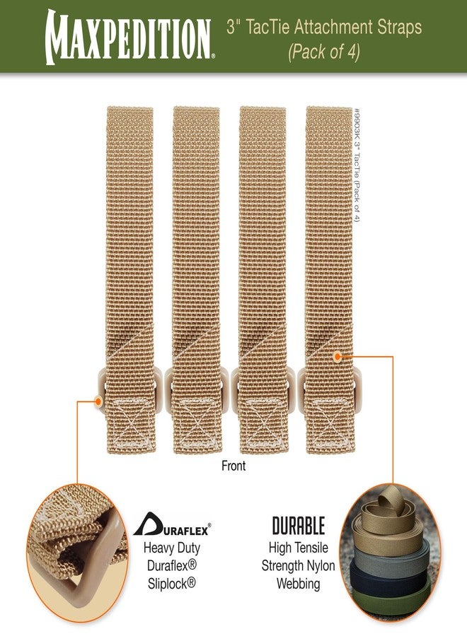 Maxpedition Hard-Use Gear 9006342-SSI Maxpedition 3 Inch TacTie Khaki 4 Pack - multi, N/A - Image 2